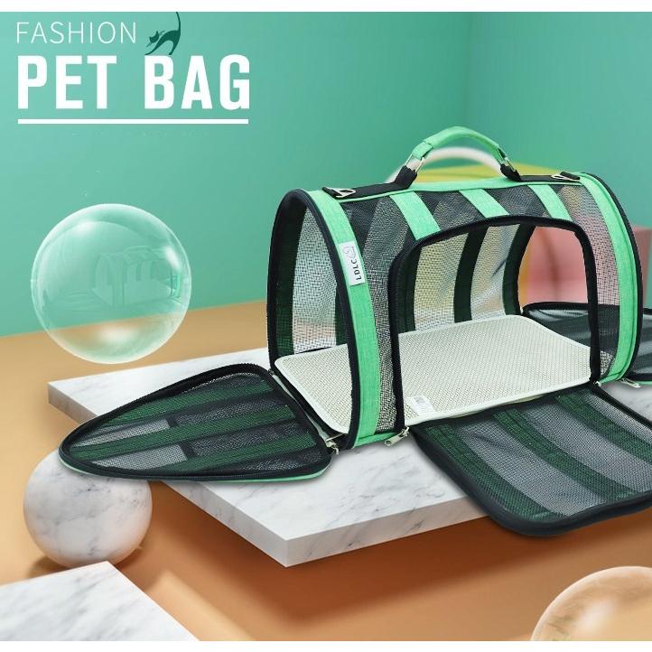 ペット スリング ショルダーバッグ 小型犬 猫 キャリーバッグ 斜め掛け お出かけ用 通気性 抜群