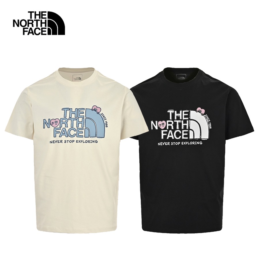 THE NORTH FACE ノースフェイス 半袖Tシャツ コットン ベーシックショートスリーブ ブラックホワイト NF0A88FX