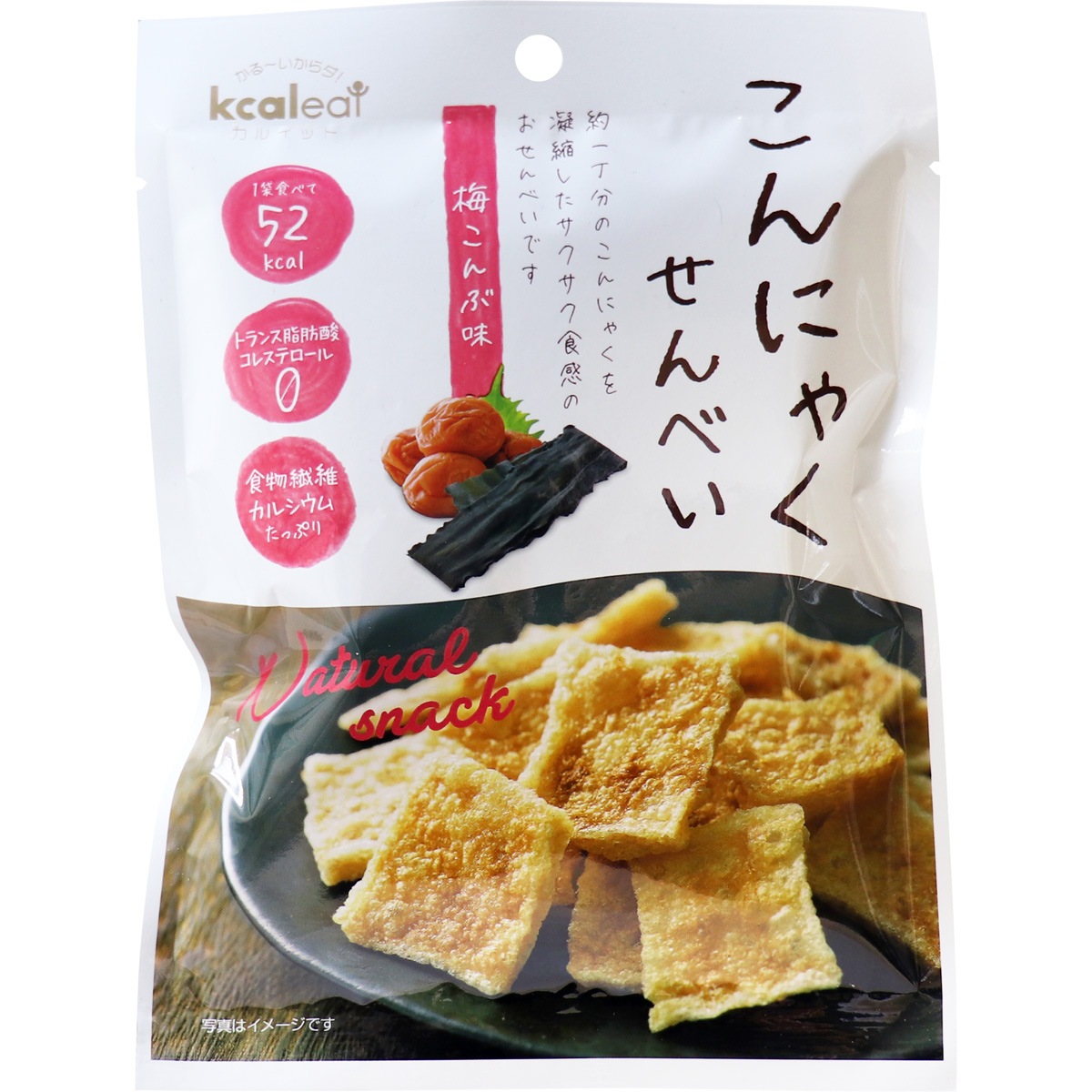 Qoo10 こんにゃくせんべい 梅こんぶ味 15g 食品