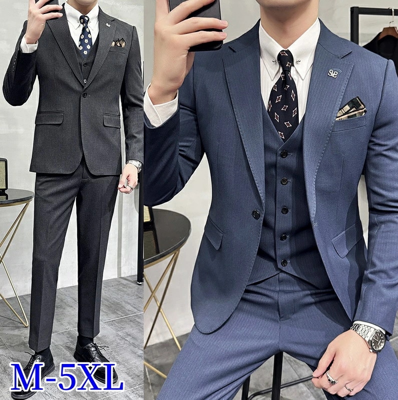 全4色 スリーピーススーツ 3ピース フォーマル スリムスーツ メンズスーツ 2点/3点セット カジュアルスーツ 1ボタンスーツ セットアップ 通勤 細身 おしゃれ 結婚式 成人式 3ピーススーツ メ