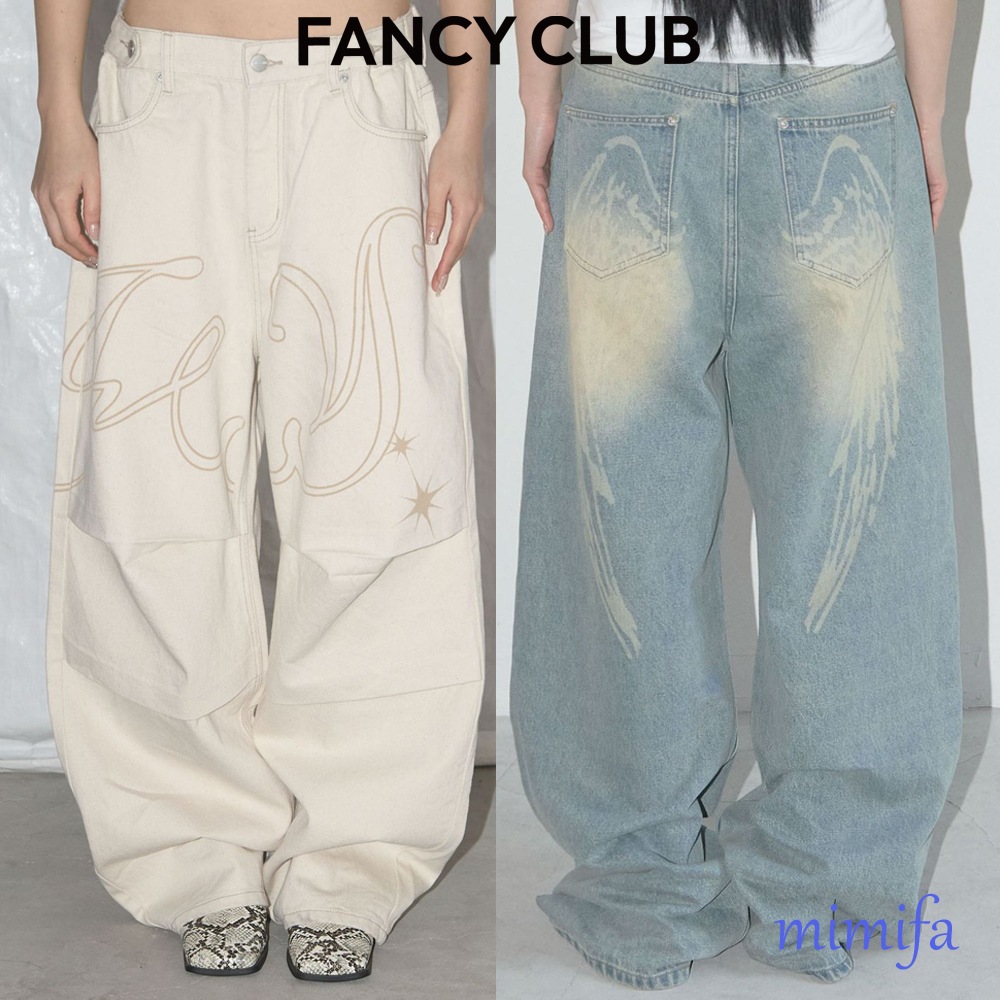 [FANCY CLUB] エンジェル ヴィンテージウォッシング ピンタックパンツ