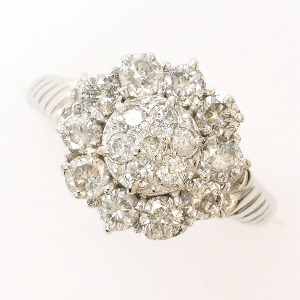 PT900 プラチナ リング 11.5号 ダイヤ 1.00 カード鑑別書 中古