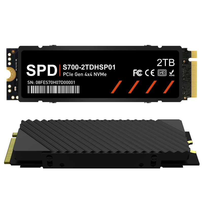 SPD 内蔵 SSD 2TB 新型PS5 / PS5動作確認済み 5年保証 M.2 2280 PCIe Gen4x4 NVMe DRAM R:7400MB/s W:6700MB/s ヒートシンク搭載 12,874円