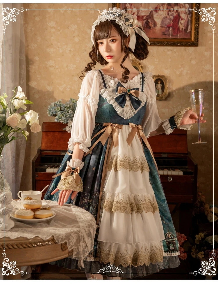 大ヒット 上品 親子ペア 子供ドレス キッズロリータ服 子供服 Lolitaワンピース レディース ノースリーブ 少女 お姫様 森ガール フリル襟 レース 蝶結び付き エプロン 膝丈ワンピース ロリー
