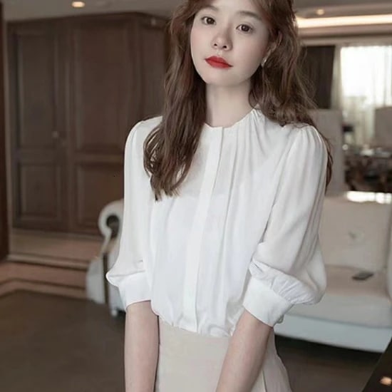 シャツ レディース 夏 5分袖 シャツ ブラウス レディース ビジネス オフィス 通勤 白シャツ ホワイト シンプル ボタン 襟なし シャツ レディース 夏 5分袖 シャツ