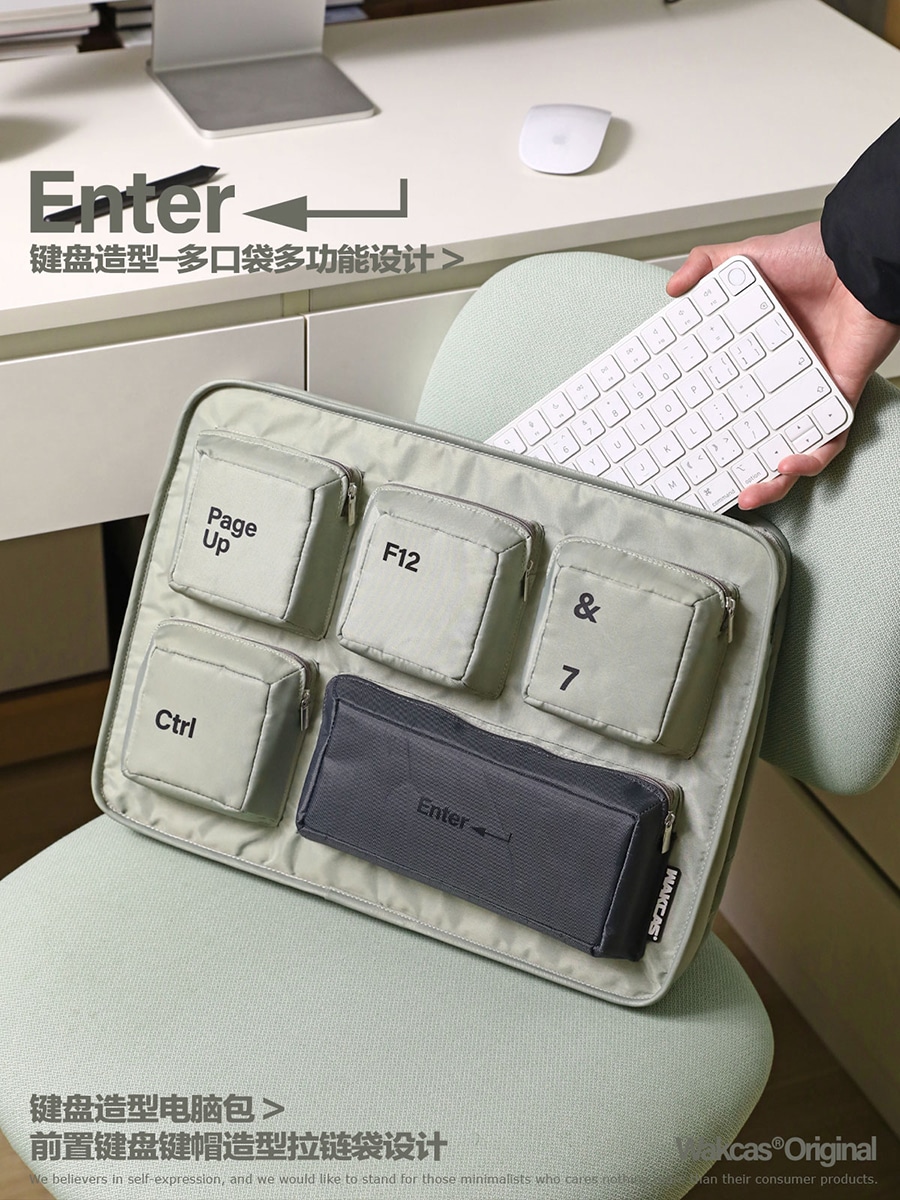 コンピュータキーボードコンピュータバッグニッチな個性トレンディソフトコンピュータバッグ14インチタブレットpc 16インチラップトップ保護ケースバッグクロスボディ多機能コンピュータバッグ