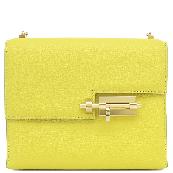 エルメス HERMES ショルダーバッグ ヴェルーミニ シェーブル ジョーヌシトロン ゴールド金具 黄色 Y刻印【中古】