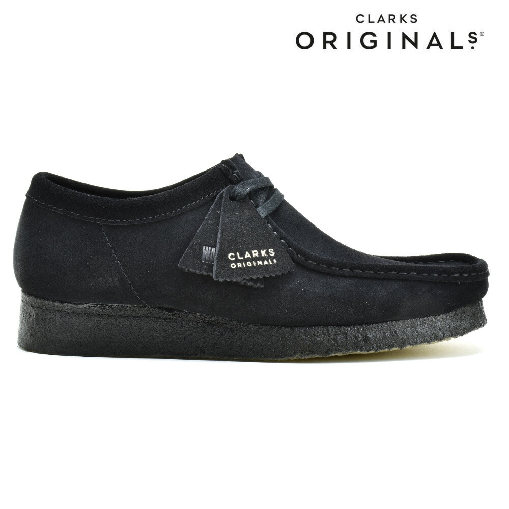 クラークス オリジナルス ワラビー メンズ ローカット モカシン シューズ ブラック 黒 スエード CLARKS ORIGINALS WALLABEE【送料無料】[clarks-wlblksu]