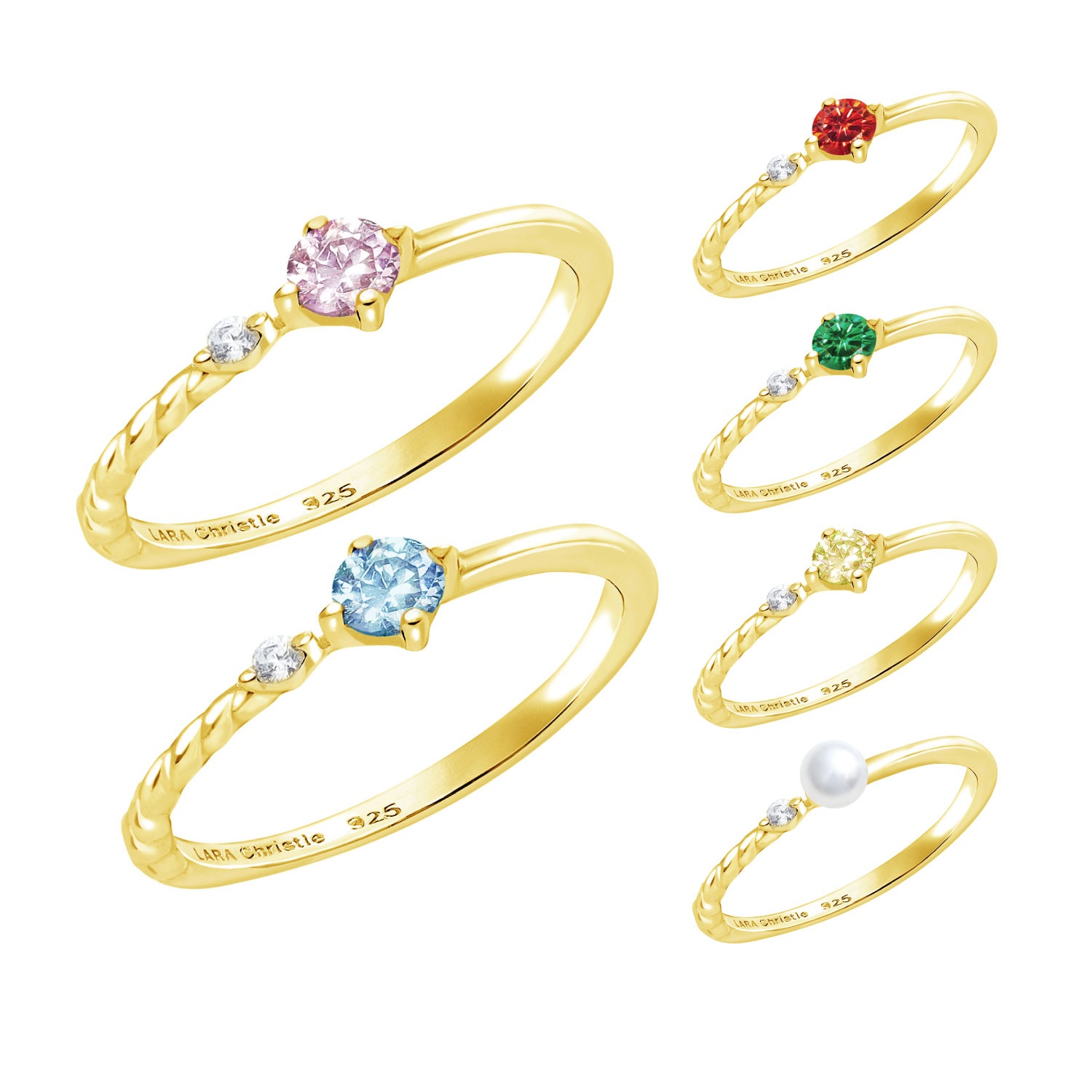 ピンキーリング レディース シルバー925 イエロー カラー ジルコニア 推し sv925 リング 指輪