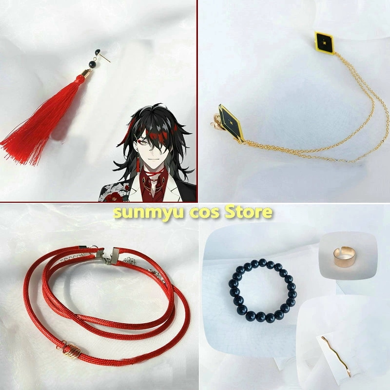 Vtuber バーチャル にじさんじ ヴォックス・アクマ イヤリング＋バッジ