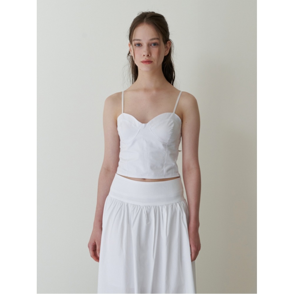 KINDABABY クラシックビスチェブラウストップ-ホワイト