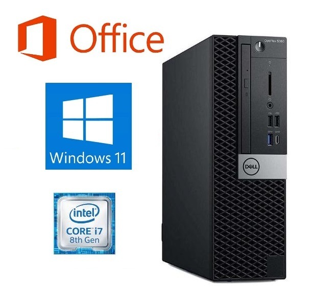 【サポート付き】DELL 5060 Windows11 SSD:512GB corei7-8700 メモリー:16GB Office 2019