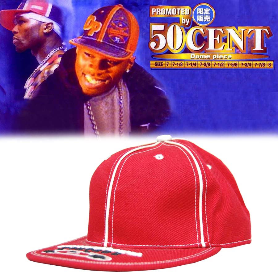 セール 50セント着用 Dome Piese Cap ドームピース キャップ レッド メンズ レディース ストリート スタイル HIPHOP ファッション ヒップホップ ウェアー B系 New E