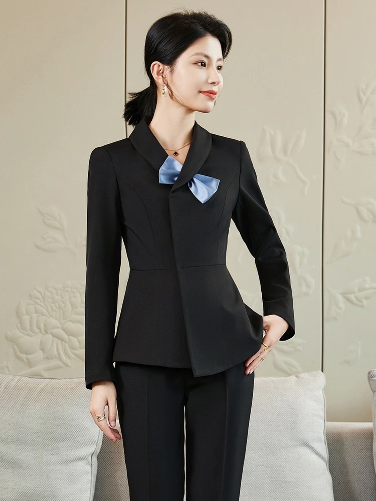女性用 スーツ セットアップ ビジネス カジュアル 春秋 ホテル フロント 服装 珠宝店 作業服