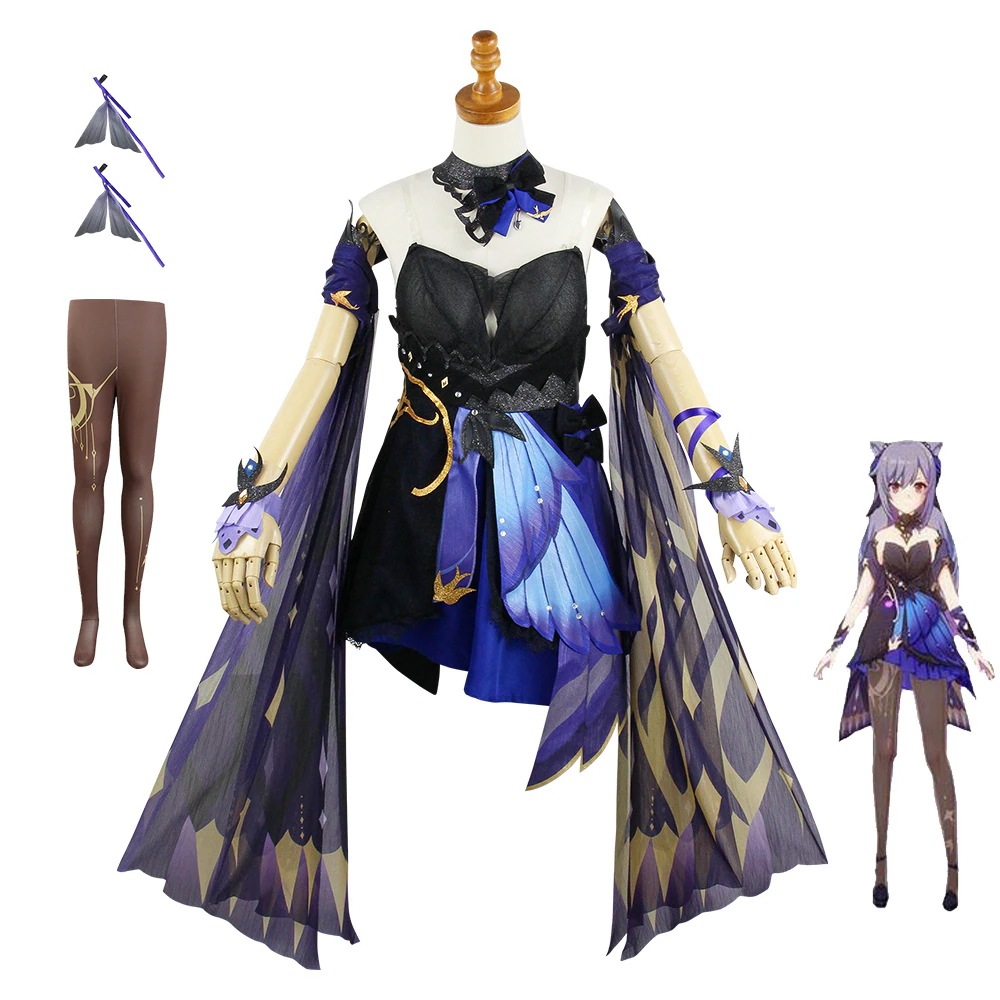 元神刻晴 _ 裾がひらひらとしています新しい肌cos服が凝っています