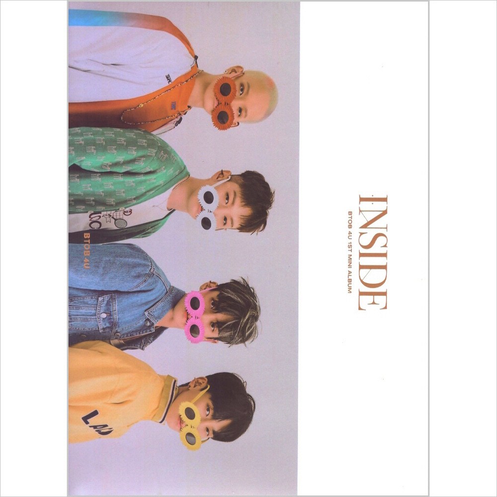 [cou] BTOB - 4U- INSIDE SIDE VER + PAPER BOOK COVER + PACKAGE + BOOKLET + LYRIC PAPER + MINI POSTER