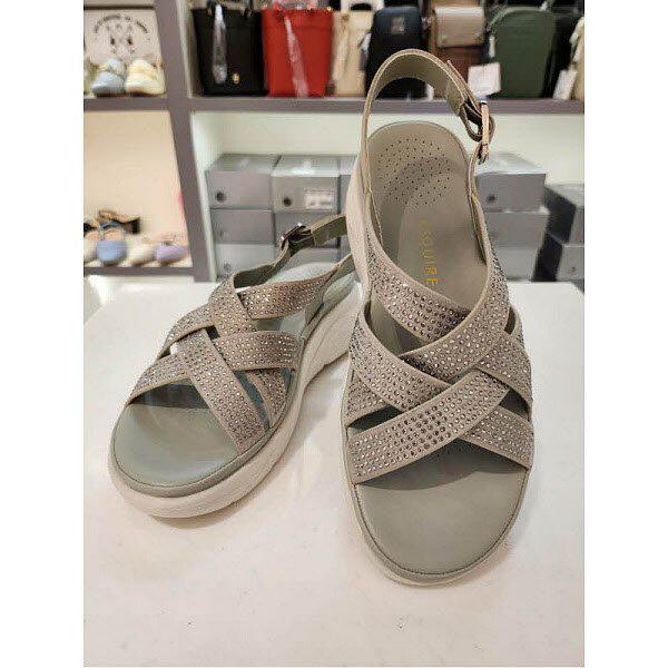 [] 女性軽量ストラップサンダル 4CM(EQDMSD886GY) (P003688497)