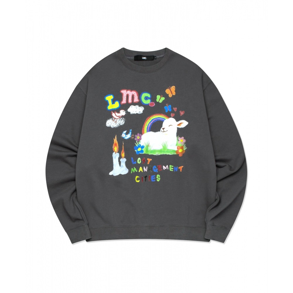 LMC クレヨン シープ スウェットシャツ チャコール