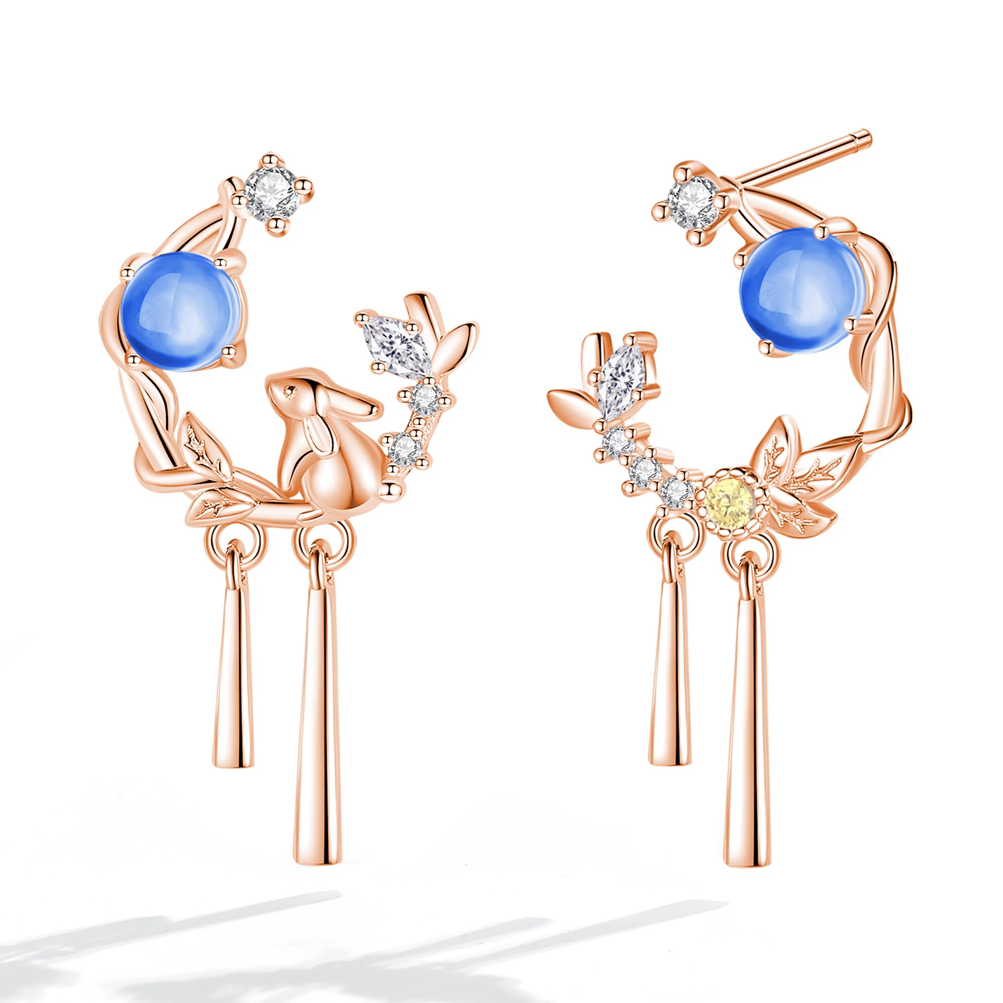 「シルバーサンダー」ピアス レディース 9月 誕生石 サファイア パワーストーン 18金 ピンクゴールド 揺れる金属アレルギー対応 つけっぱなし おしゃれ 大人 人気 アクセサリー 誕生日 プレゼント