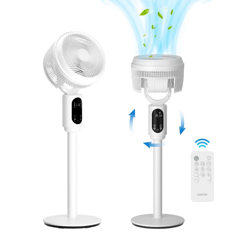 扇風機 リビング サーキュレーター 【2024節電対策＆3D首振り】 風量3段階調節 4モード 扇風機 ACモーター 静音 リモコン付き リビング 卓上 両用 さーきゅれーたー 省エネ 入/切タイマー