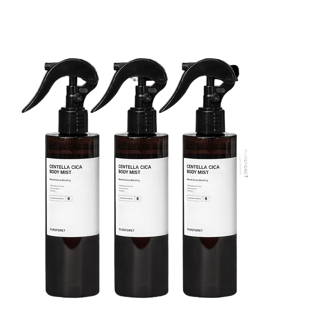 ピュアフォーレ 夏 センテラ クーリング 保湿 鎮静 アロマ シカ 香りの良い ボディミスト 250ml 3個 ギフトセット