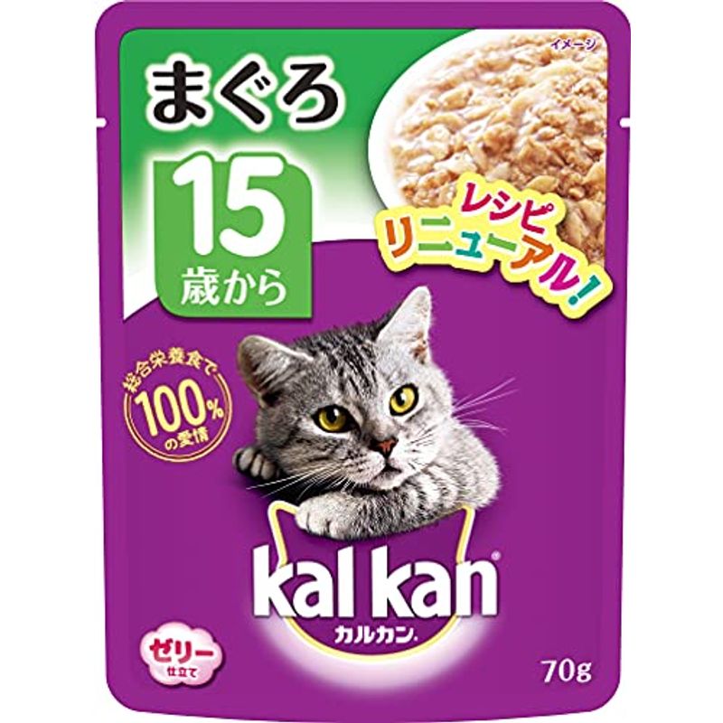 パウチ 15歳から まぐろ キャットフード 高齢猫用 70g160袋 (ケース販売)