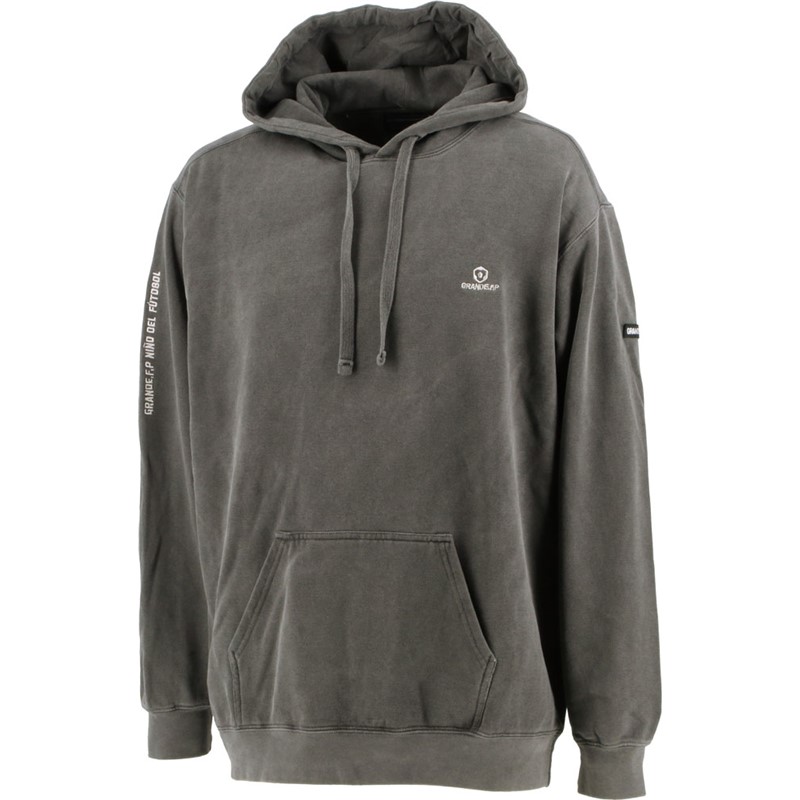 grande(グランデ) ガーメントダイ シシュウ SWTプルパーカ フットサルスウェットパーカー (gfph21404-09)メンズスポーツウェア