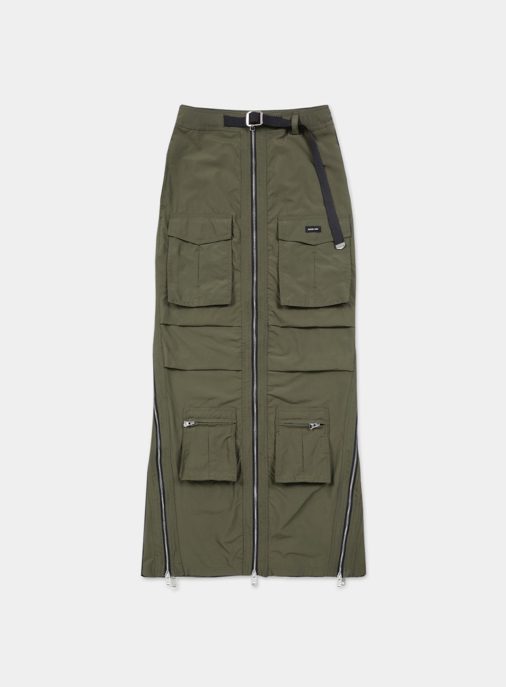 【BADBLOOD】 PARASUIT ZIP-UP CARGO SKIRT : MILITARY