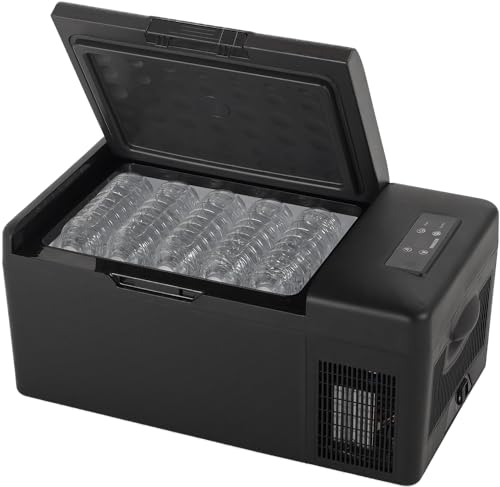 色：ブラック サイズ：15L [山善] ポータブル冷蔵庫 冷凍冷蔵庫 15L コンプレッサー式 (A