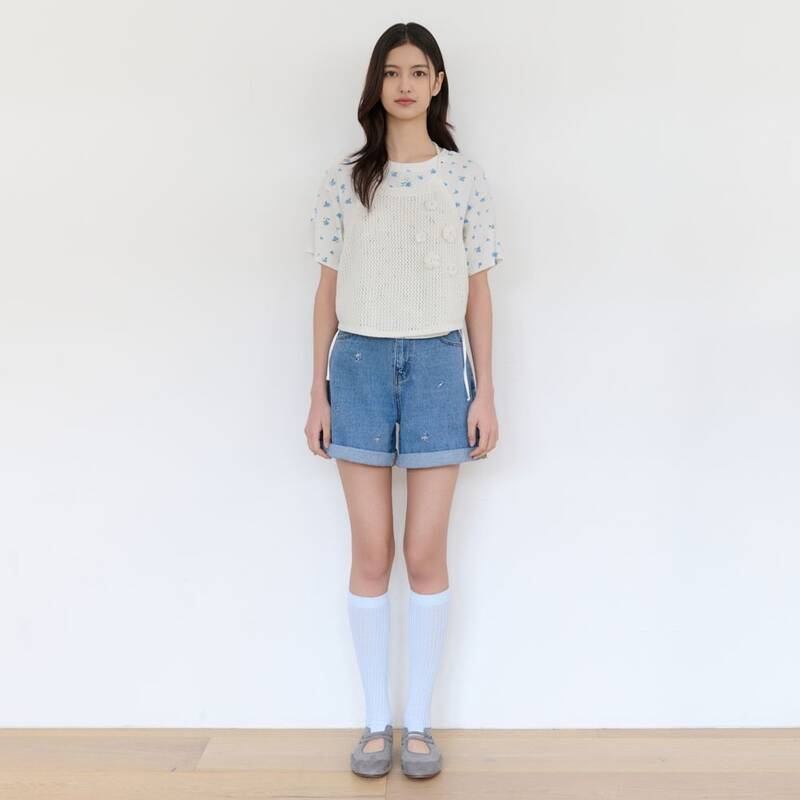 [レディース]ストラップ付き手刺繍ビスチェ（T264MVT935W）