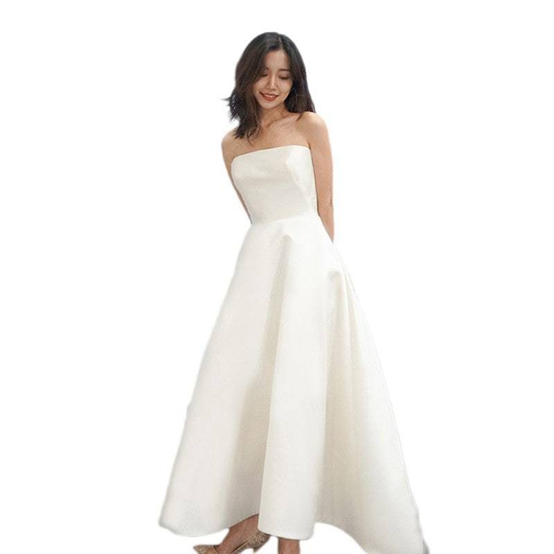 ウエディングドレス 白 ウエディングドレス 韓国 安い 結婚式 花嫁 二次会 ウエディングドレス マーメイドライン 前撮り ロングドレス 20代 30代 40代-92