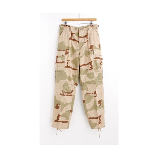 アメリカ軍 BDU カーゴパンツ ／迷彩服パンツ Sサイズ リップストップ YN521007 3カラーデザート レプリカ