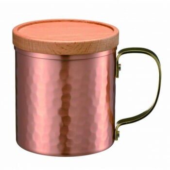 匠弥 純銅手付きカップ360ml（木製蓋付） TY-096 1034289