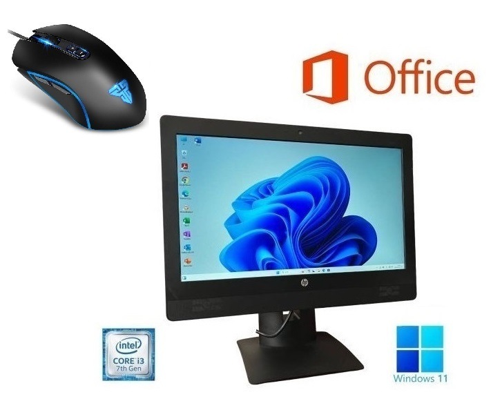 HP ProOne 600G3 SSD:512GB 新品メモリー:8GB 一体型PC Office2024 Windows11 & 最新版 ゲーミングマウス X9 USB有線