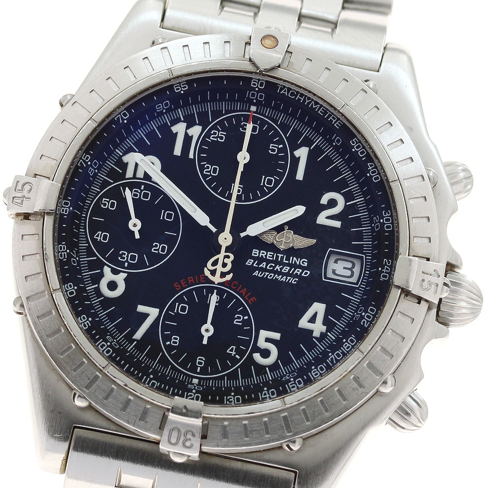 ブライトリング BREITLING A13350 クロノマット ブラックバード デイト 自動巻き メンズ _935955【中古】