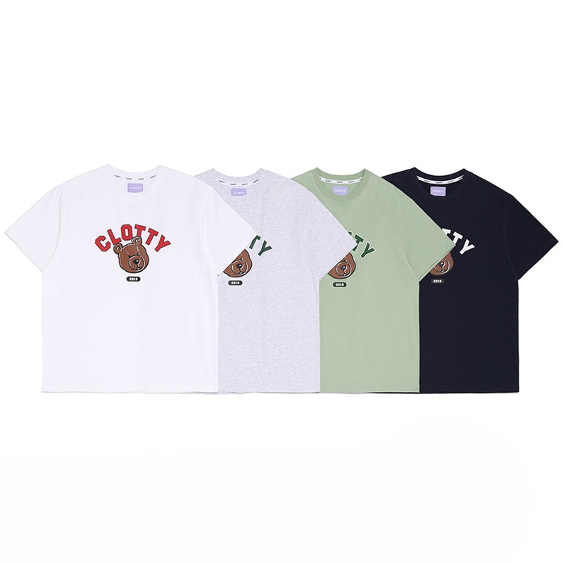 [Billlie ハルナ 着用] BUDDY BEAR ARCH LOGO T-SHIRT 半袖 Tシャツ 韓国 アイドル レディース