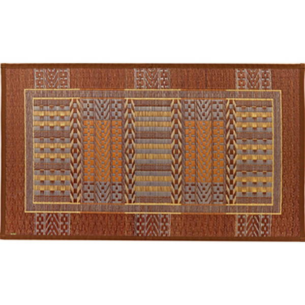 玄関マット 屋内 室内用 国産い草 100％ 70x120cm おしゃれ オリエンタル ブラウン 不織布 滑り止め付き 日本製