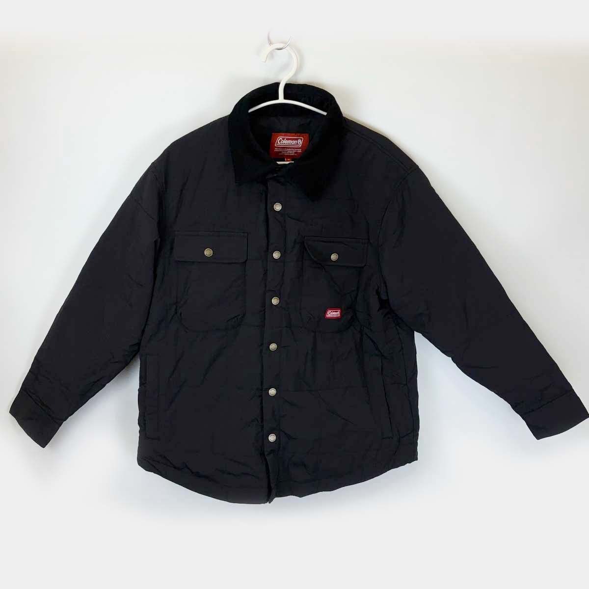 【中古・未使用品】コールマン ナイロンシャツジャケット M ブラック X1561A メンズ Coleman アウトドアウェア 登山