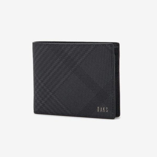 DBWA4E093BK [EDINBURGH PVC] ブラックチェックレザー二つ折り財布