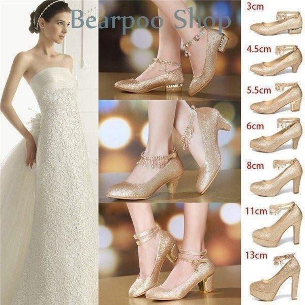 [10月推奨/20%OFF]ウエディングシューズ ハイヒール キラ ヒール3cm~13cm ハイヒール シャンパン色 花嫁 美脚パンプス キラ パンプス スリッポン 結婚式 シルバー