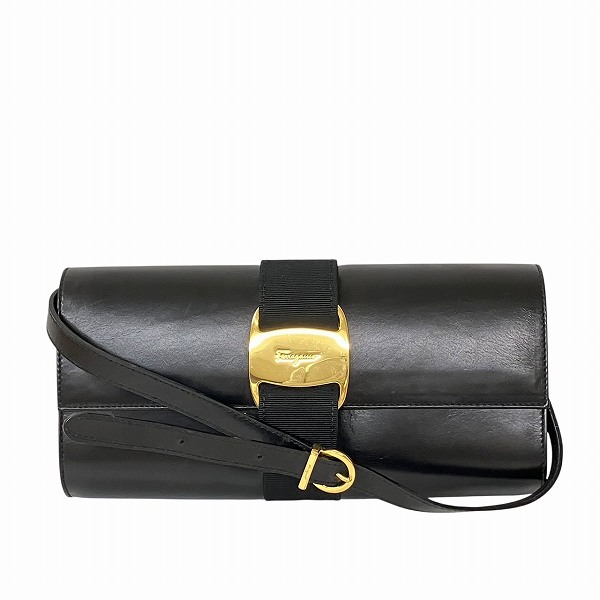 フェラガモ ヴァラリボン AQ-216165 2WAY ショルダーバッグ クラッチバッグ【中古】 14,850円