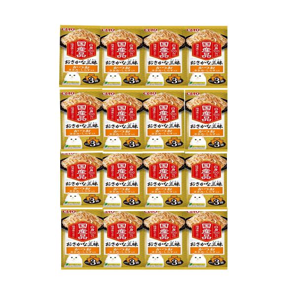 16個セット いなば おさかな三昧 かつおささみ しらす入り60g×3袋