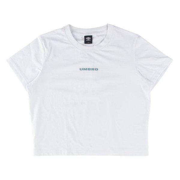 フレッシュレタリングクロップ半袖Tシャツ UQ122SRS17 WHT0