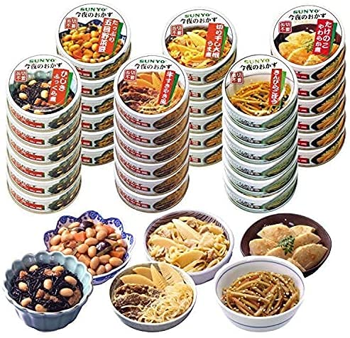 サンヨー堂 美味しい おかず 缶詰 セット (36缶（ひじき煮/たけのこ煮/五目野菜豆/切干大根/きんぴらごぼう/牛すきやき）)