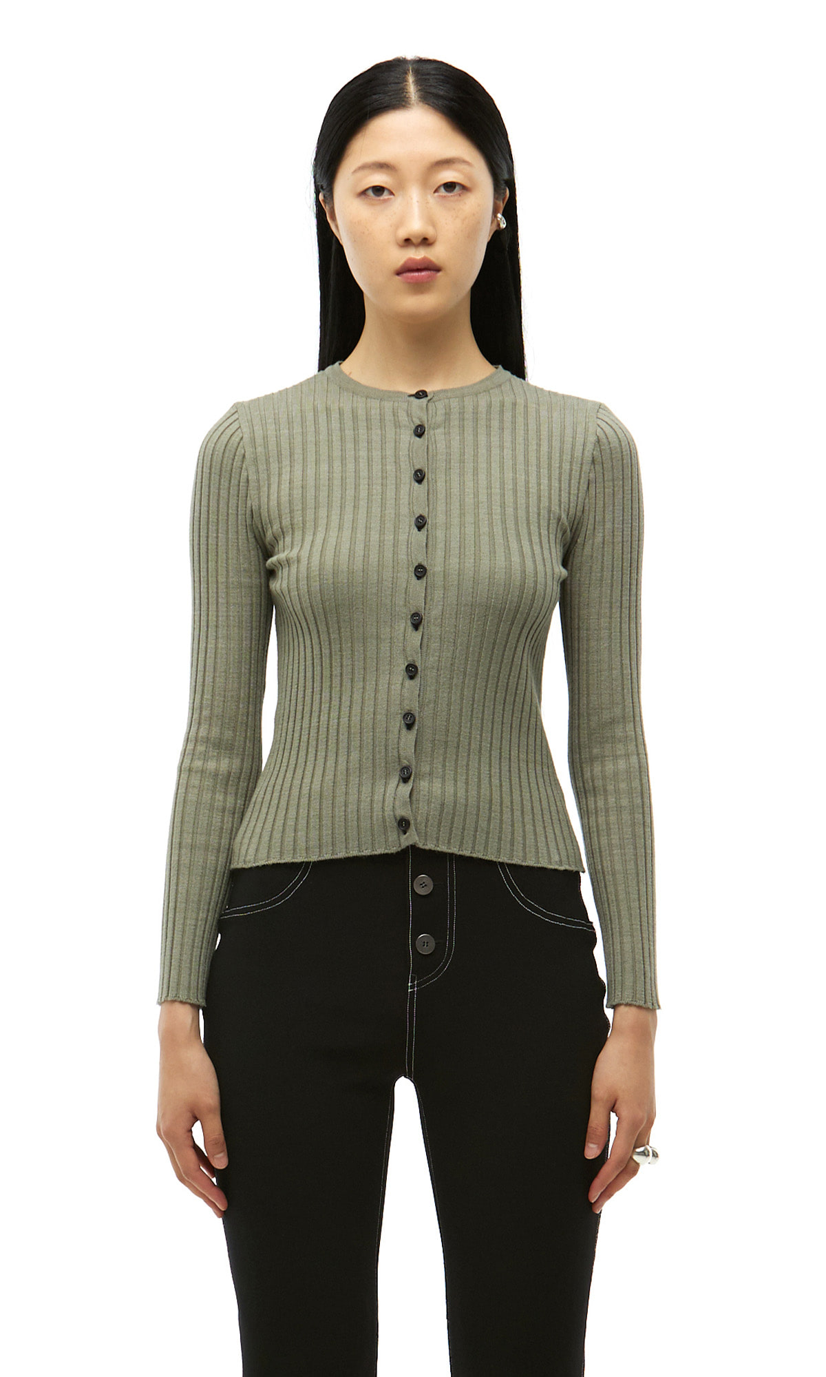 【J.CHUNG】 DANIA KNIT CARDIGAN : DESERT GREEN