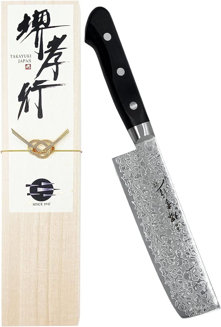 堺孝行 プロの料理人が愛用する包丁ブランド ダマスカス 菜切り 160mm AUS10 鏡面加工 青木刃物製作所 型番k16002