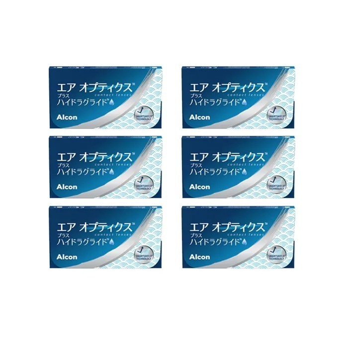 エアオプティクスプラスハイドラグライド(6枚入)6箱/ゆうパケット/2週間交換 コンタクト