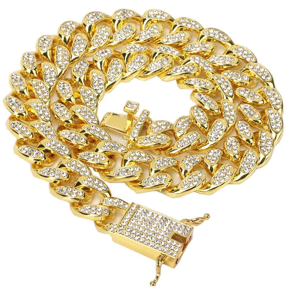 喜平チェーンネックレス 極太 パヴェ [n301]