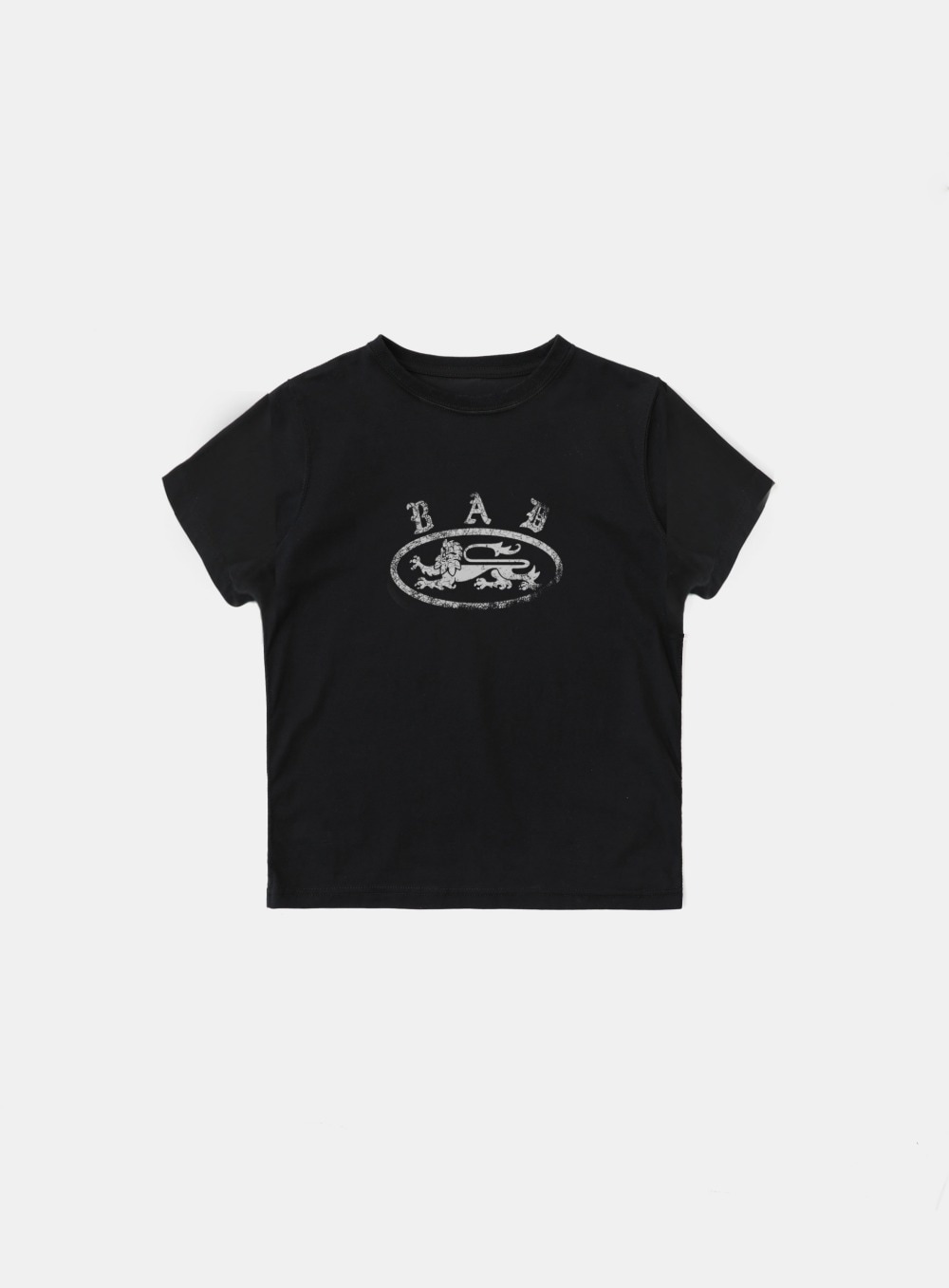 【BADBLOOD】 CRACK PRINT T-SHIRT : BLACK