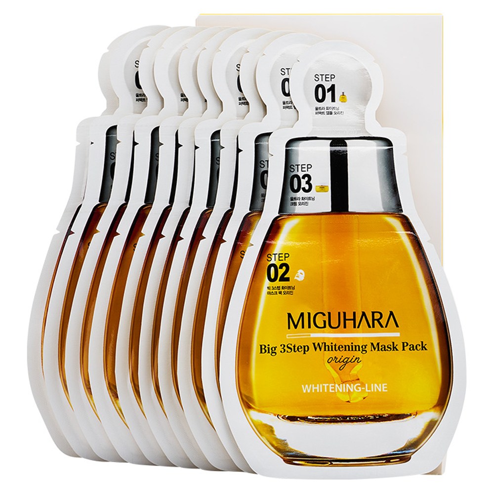 ビッグ3ステップwhiteningマスクパックオリジン1枚入10個